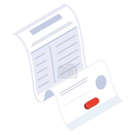 Illustration for Document file paper format icon - Royalty Free Image