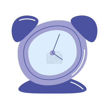 Illustration for Alarm clock time device icon - Royalty Free Image