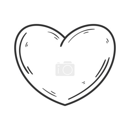 Téléchargez les illustrations : Coeur amour ligne style icône - en licence libre de droit