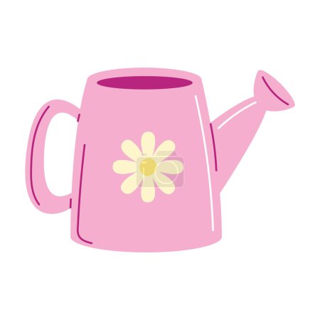 Téléchargez les illustrations : Pink gardening sprinkler tool icon - en licence libre de droit