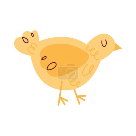Ilustración de Pequeño pollo granja animal carácter - Imagen libre de derechos