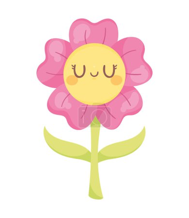 Ilustración de Flower garden kawaii character icon - Imagen libre de derechos