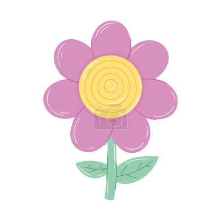 Illustration for Purple flower garden spring season - Royalty Free Image