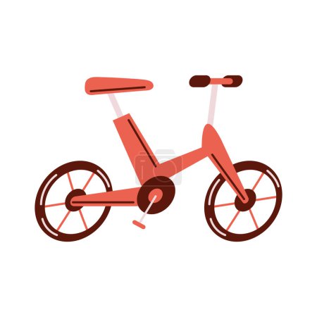 Téléchargez les illustrations : Icône de véhicule sport vélo rouge - en licence libre de droit