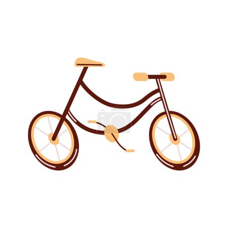 Téléchargez les illustrations : Icône de véhicule sport vélo brun - en licence libre de droit