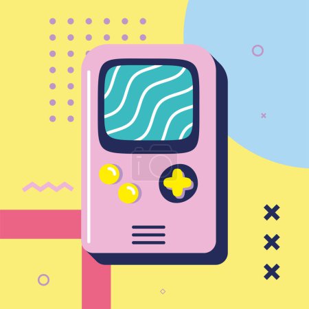 Illustration for Retro portable video game icon - Royalty Free Image