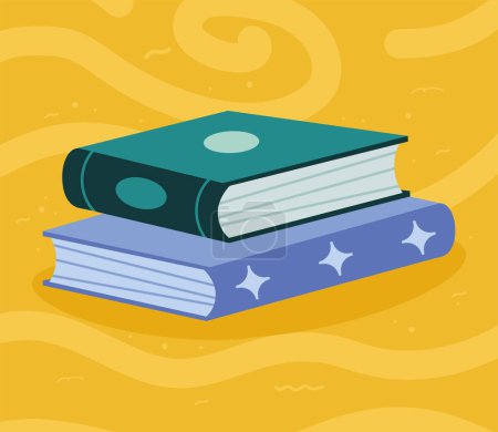 Illustration for Two text books library icons - Royalty Free Image