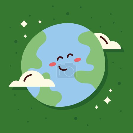 world planet smiling emoji character
