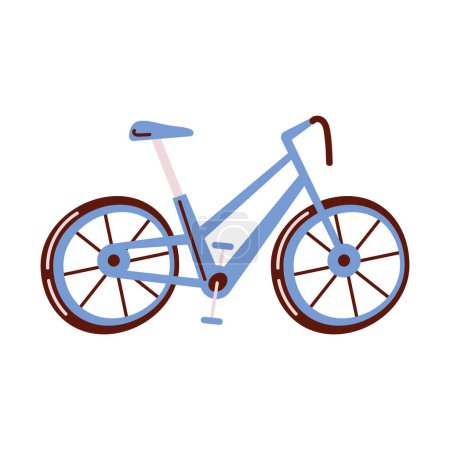 Ilustración de Icono de estilo de carrera bicicleta azul - Imagen libre de derechos