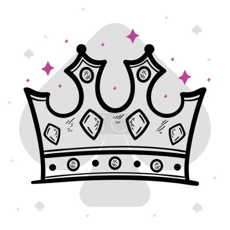 Téléchargez les illustrations : Black crown royal accessory icon - en licence libre de droit