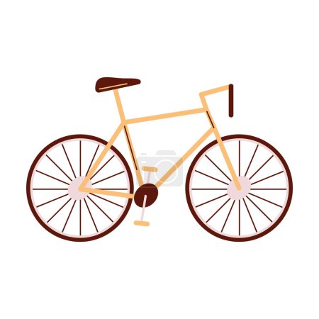 Téléchargez les illustrations : Icône de véhicule sport vélo jaune - en licence libre de droit