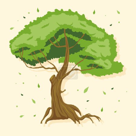 Illustration for Green tree plant forest icon - Royalty Free Image