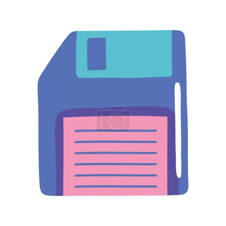 Illustration for Floppy disk data storage icon - Royalty Free Image