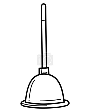 Ilustración de Suck the toilet doodle tool - Imagen libre de derechos