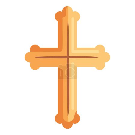 Téléchargez les illustrations : Catholic golden cross sacred accessory - en licence libre de droit