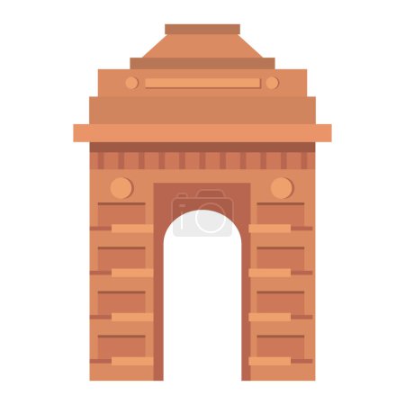 Ilustración de India gate landmark cullture icon - Imagen libre de derechos