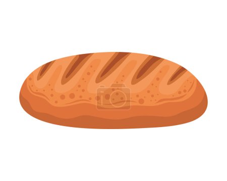 Illustration for Fresh bread food bakery icon - Royalty Free Image