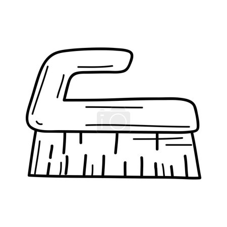 Ilustración de Handle brush doodle style icon - Imagen libre de derechos
