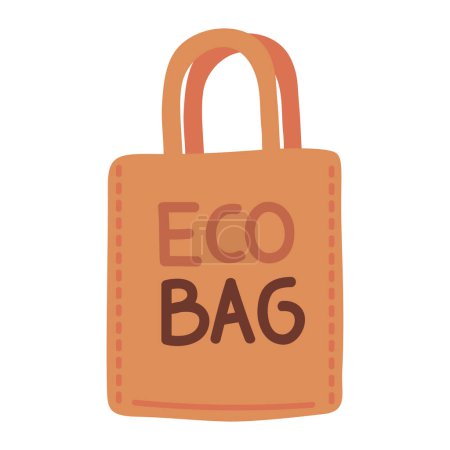 Ilustración de Eco bag handle environmental icon - Imagen libre de derechos