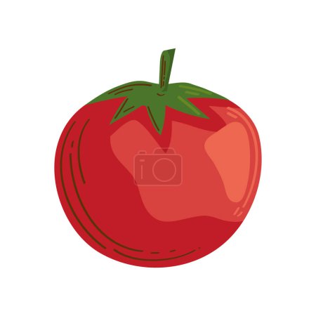 Ilustración de Tomate fresco vegetales alimentos saludables - Imagen libre de derechos