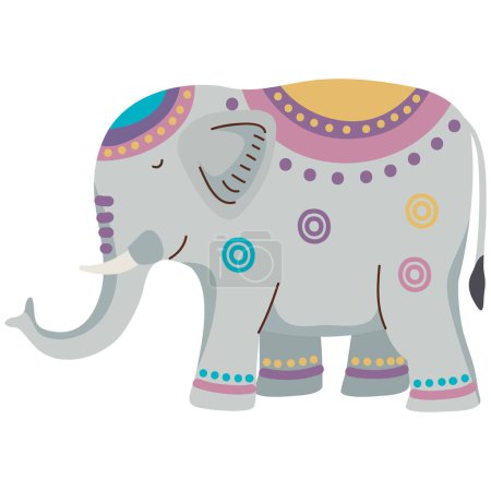 Ilustración de Elefante indio carácter de la cultura animal - Imagen libre de derechos