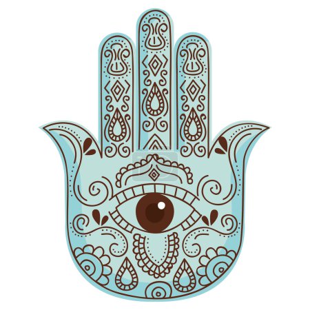 Ilustración de Icono de símbolo de cultura india hamsa - Imagen libre de derechos