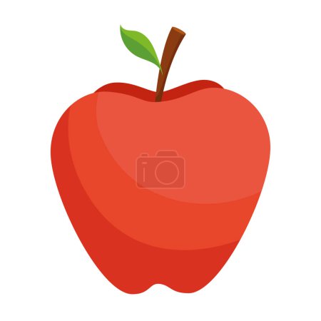 Ilustración de Manzana fresca fruta roja icono - Imagen libre de derechos