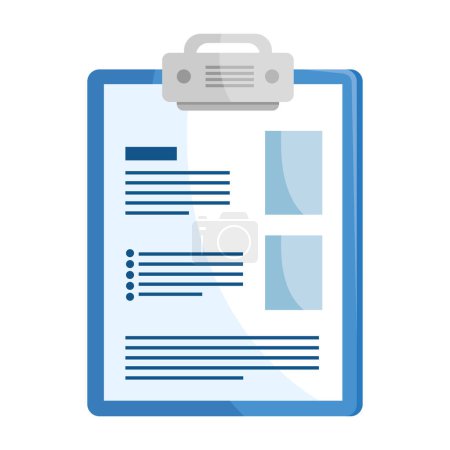 Illustration for Clipboard with paper document icon - Royalty Free Image