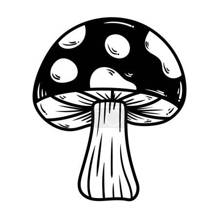 Illustration for Fungus plant garden nature icon - Royalty Free Image