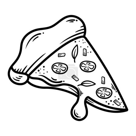 Téléchargez les illustrations : Pizza italienne icône de la restauration rapide - en licence libre de droit