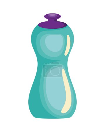 Ilustración de Botella de agua de plástico equipo de gimnasio - Imagen libre de derechos