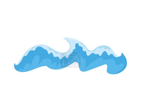 Illustration for Sea low tide waves icon - Royalty Free Image