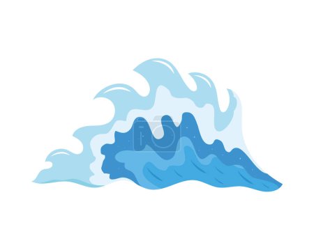 Illustration for Ocean little wave isolated icon - Royalty Free Image