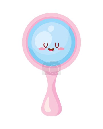 Illustration for Magnifying glass kawaii style character - Royalty Free Image