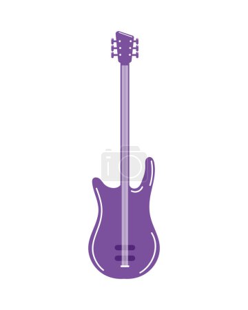 Illustration for Electric guitar instrument musical icon - Royalty Free Image