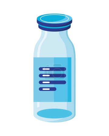 Illustration for Vaccine vial medical cure icon - Royalty Free Image
