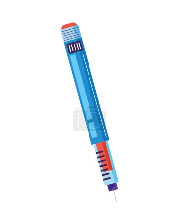 Téléchargez les illustrations : Insulin syringe medical tool icon - en licence libre de droit