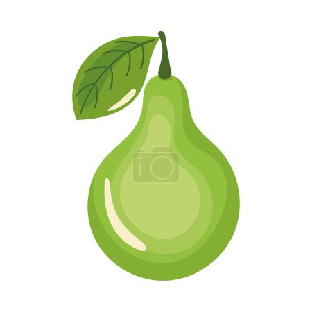 Illustration for Pear fresh fruit healthy icon - Royalty Free Image