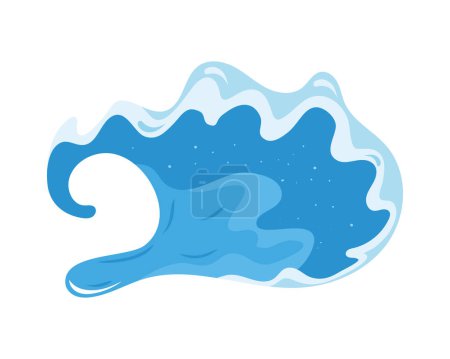 Illustration for Sea high wave isolated icon - Royalty Free Image