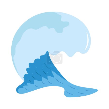 Illustration for Marine high wave isolated icon - Royalty Free Image