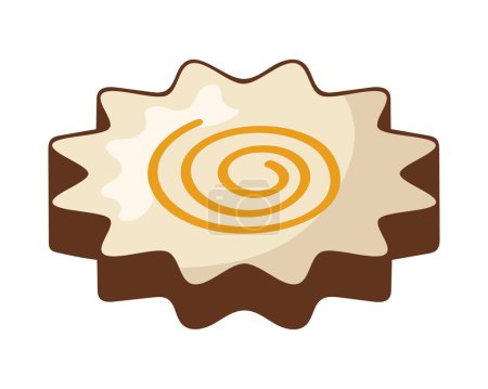Illustration for Cookie japanese food isolated icon - Royalty Free Image