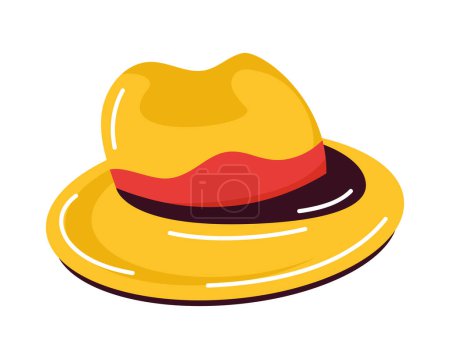 Illustration for Tourist hat accessory travel icon - Royalty Free Image