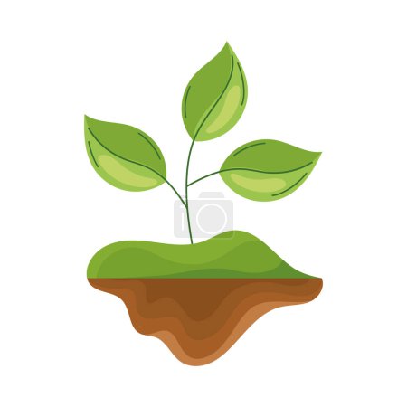 Illustration for Plant garden nature isolated icon - Royalty Free Image