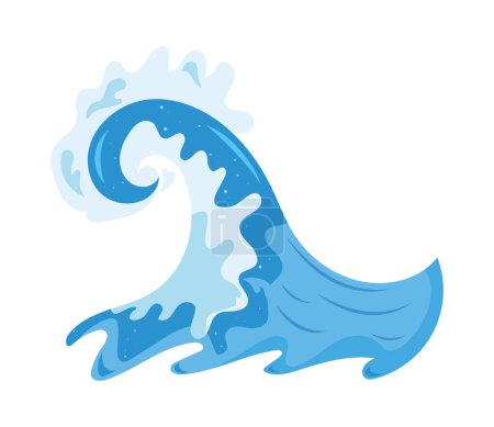 Illustration for Ocean high wave isolated icon - Royalty Free Image