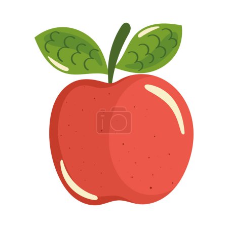 Ilustración de Manzana fruta fresca icono saludable - Imagen libre de derechos