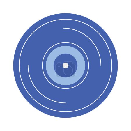 Ilustración de Blue vinyl disk music tech - Imagen libre de derechos