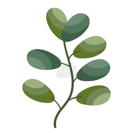 Ilustración de Rama con hojas follaje icono - Imagen libre de derechos