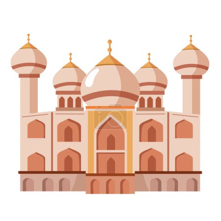 Ilustración de Taj mahal mezquita india hito - Imagen libre de derechos