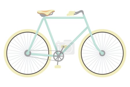 Illustration for Yellow and green bicycle icon - Royalty Free Image