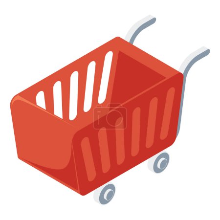 Ilustración de Carrito de compras mercado aislado icono - Imagen libre de derechos